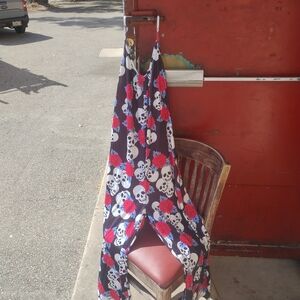 Skull and Rose Patterned Dress